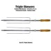 Triple - Set of 2 Brazilian Skewers - Professional Grade Triple - Set of 2 Brazilian Skewers - Professional Grade
