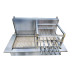 Double-Decker Griddle with 9 Skewers Rotisserie & Firebox Double-Decker Griddle with 9 Skewers Rotisserie & Firebox