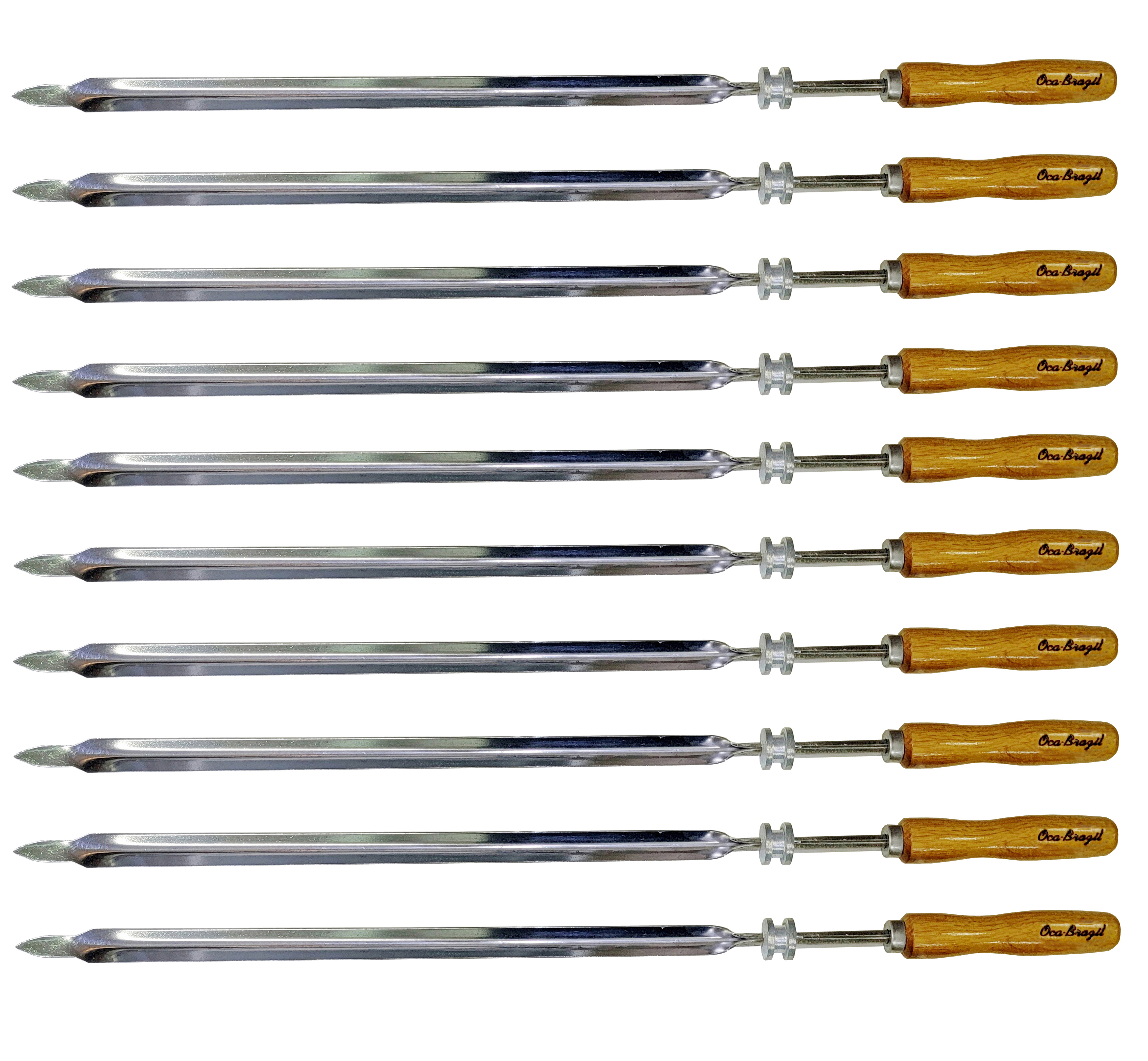 Big Cuts - Set of 10 Brazilian Skewers - Professional Grade