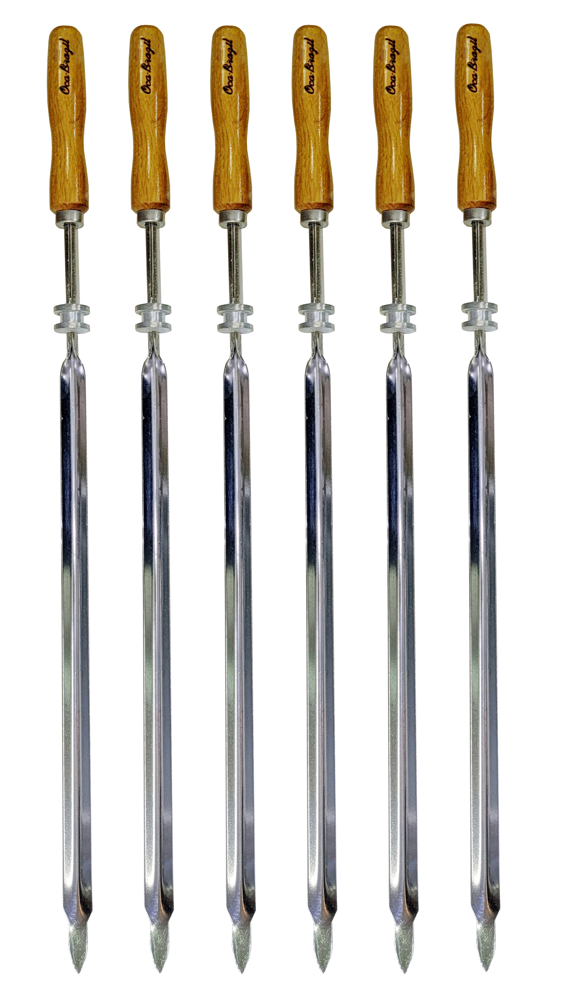 Big Cuts - Set of 6 Brazilian Skewers - Professional Grade
