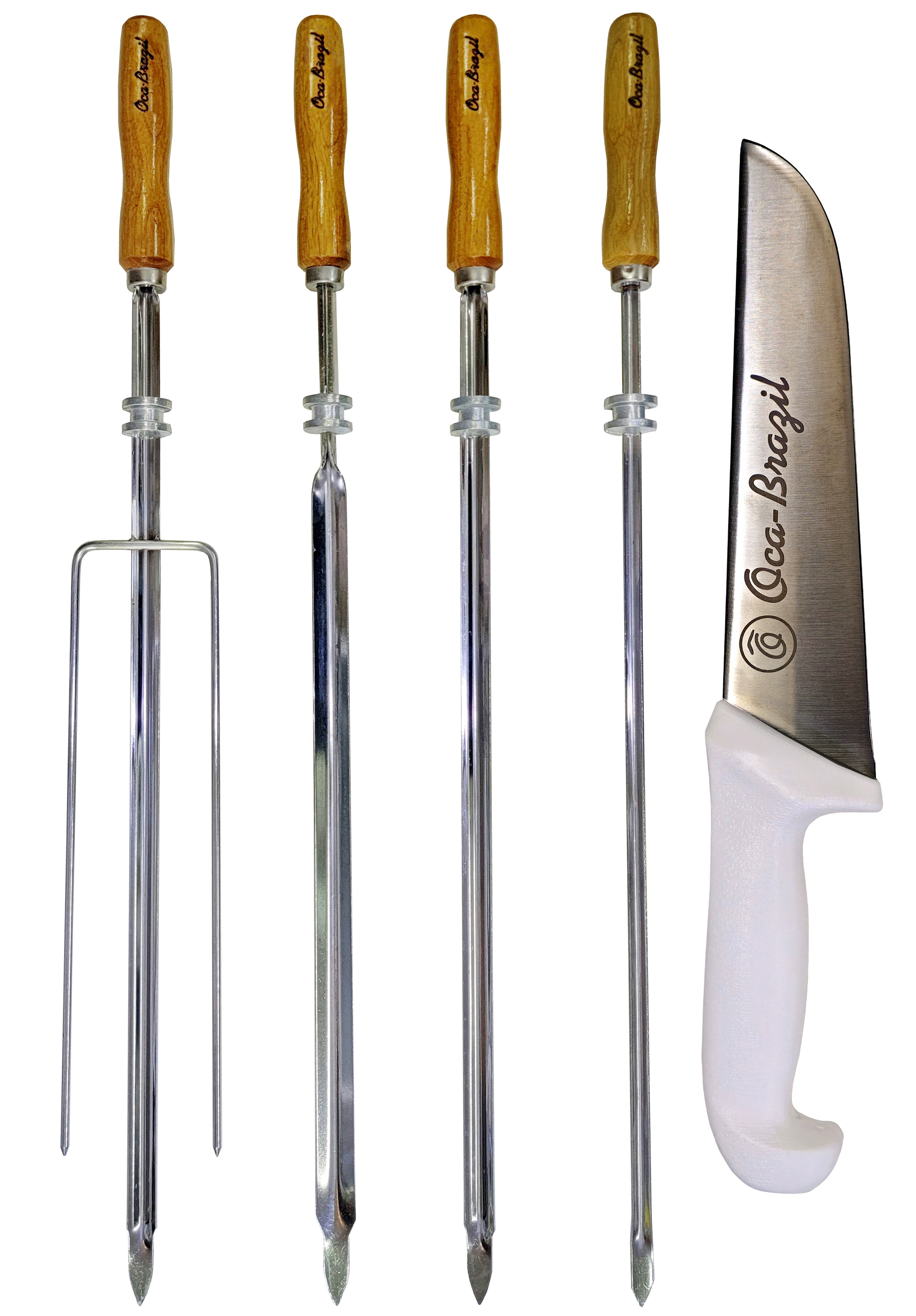 Ceara Combo - Set of 4 Skewers and Knife - Professional Grade