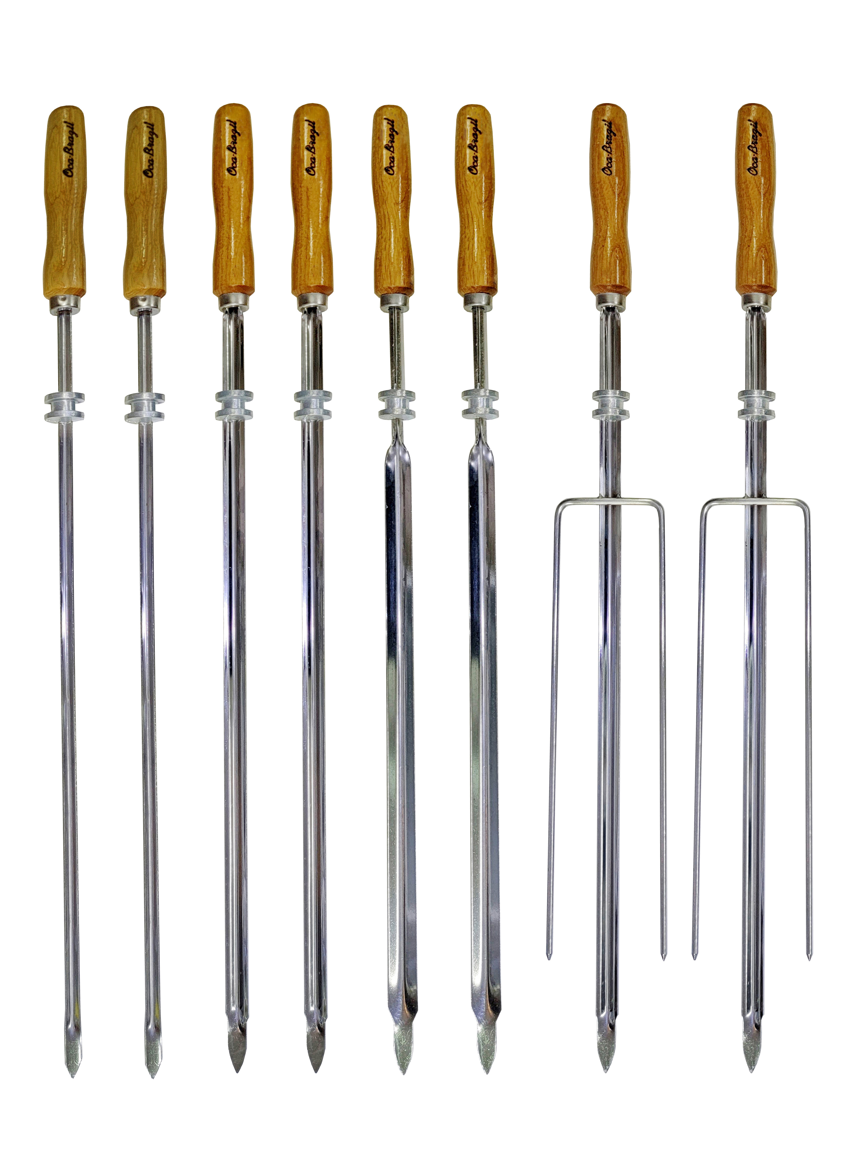 Gaucho Combo - Set of 8 Brazilian Skewers - Professional Grade