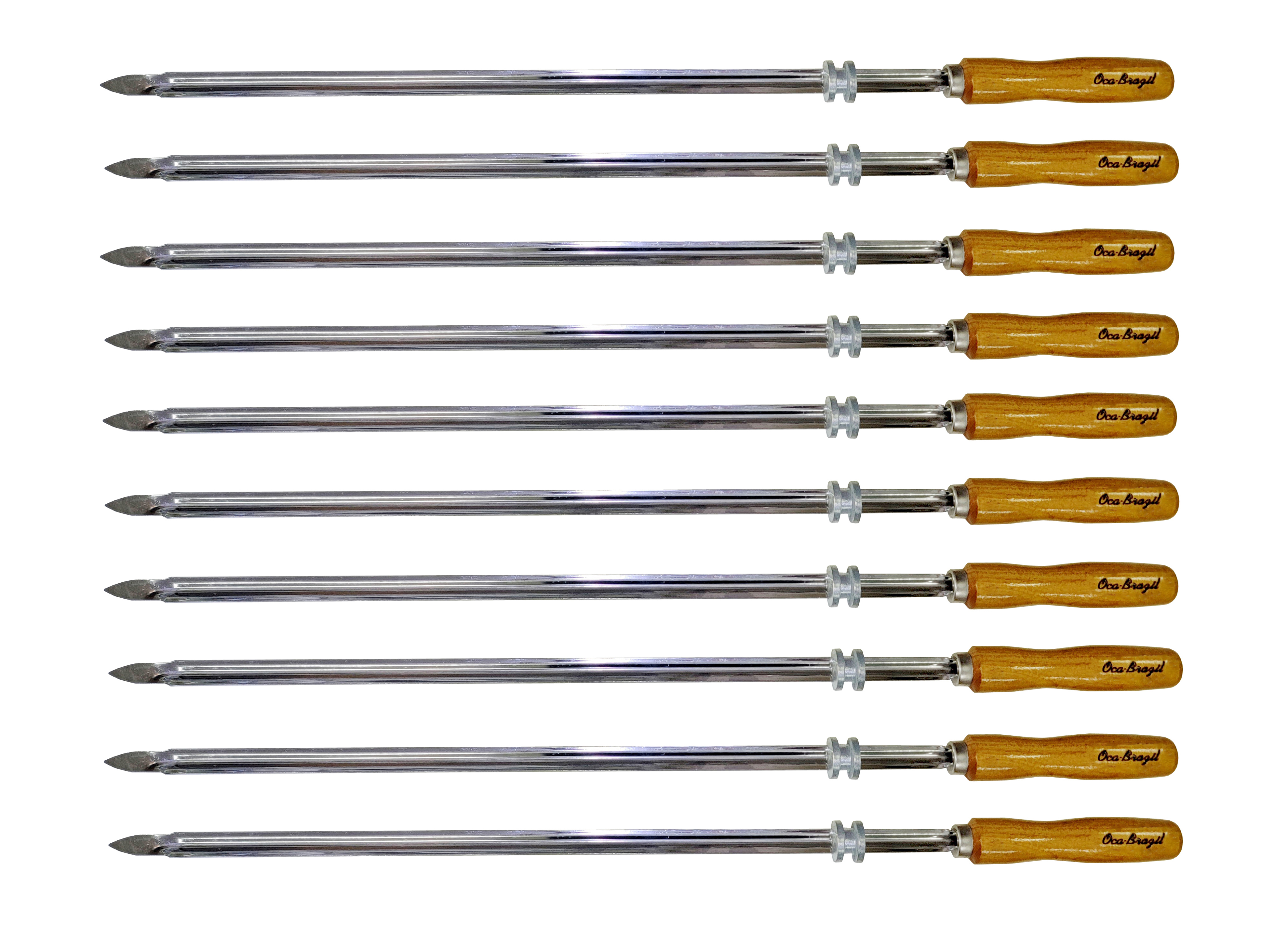 Medium Cuts - Set of 10 Brazilian Skewers - Professional Grade