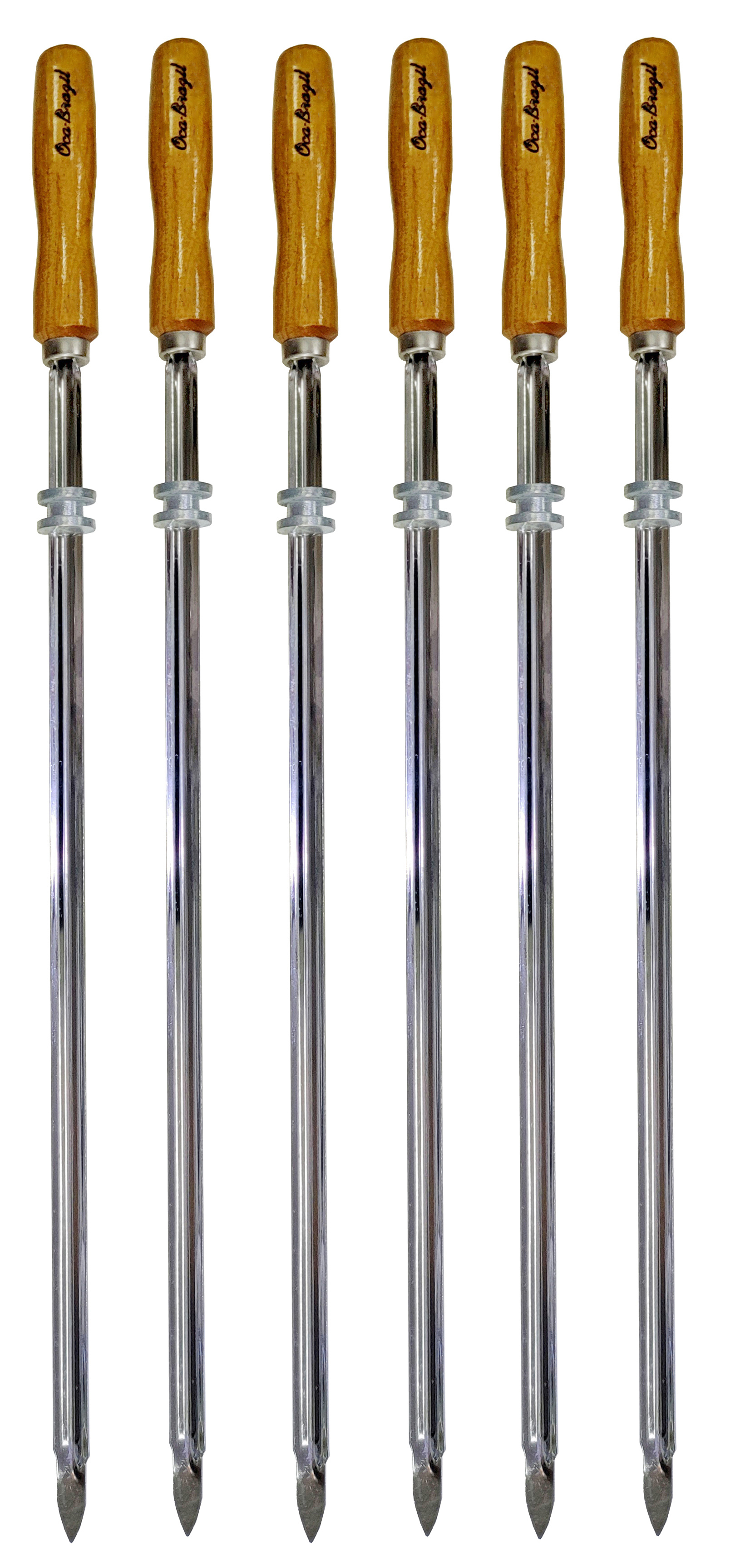Medium Cuts - Set of 6 Brazilian Skewers - Professional Grade